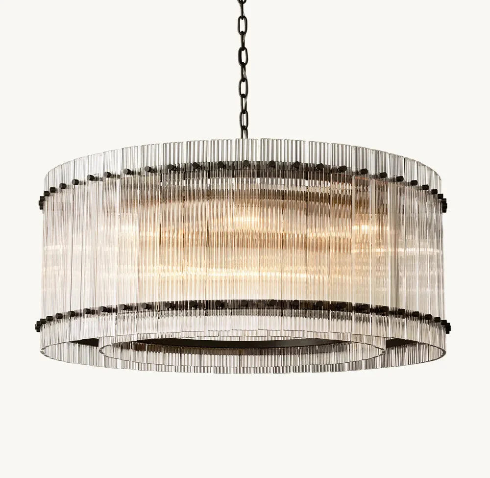 San Marco Modern Glass Round Chandelier 37"