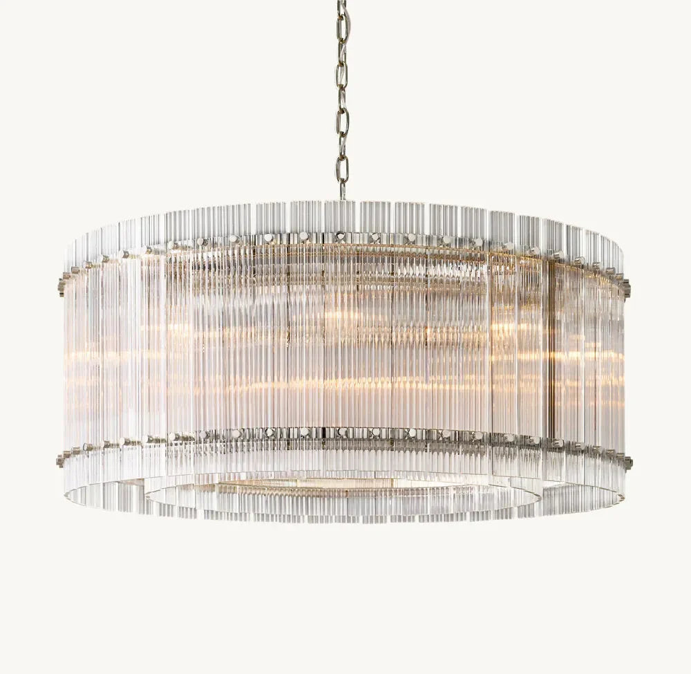 San Marco Modern Glass Round Chandelier 37"