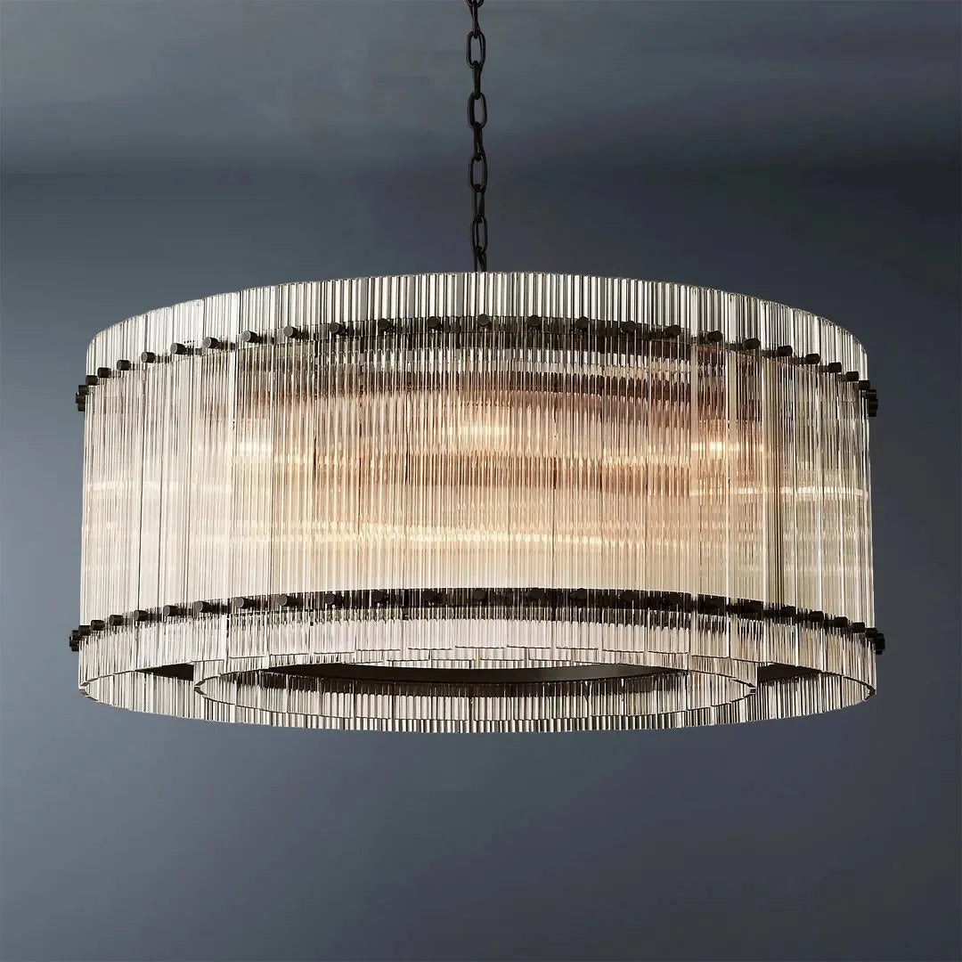 San Marco Modern Glass Round Chandelier 37"