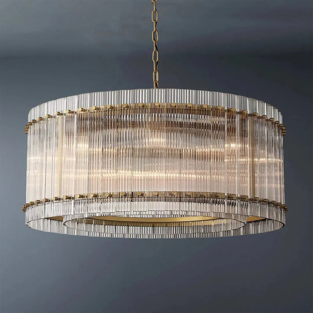 San Marco Modern Glass Round Chandelier 37"