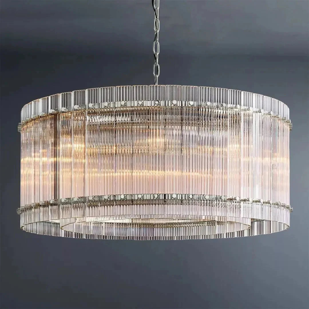San Marco Modern Glass Round Chandelier 37"