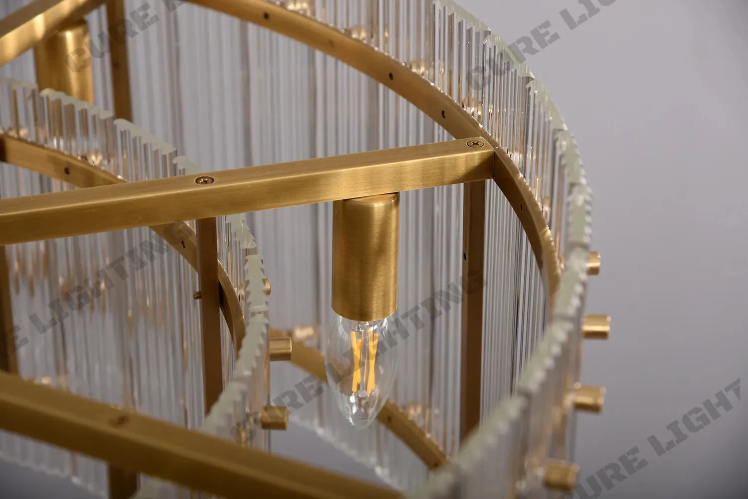 San Marco Modern Glass Round Chandelier 48"