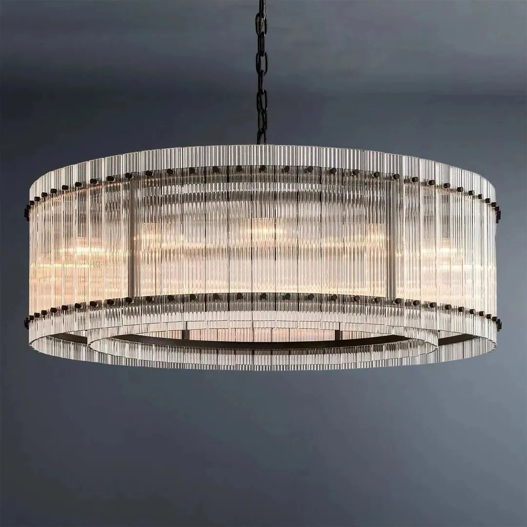 San Marco Modern Glass Round Chandelier 48"