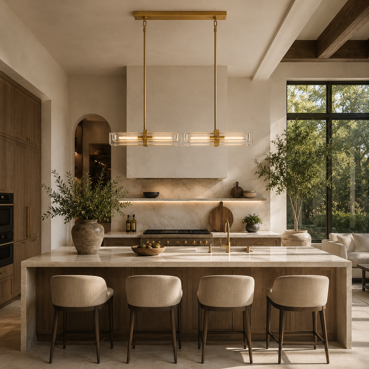 Saviles Modern Linear Chandelier 48"