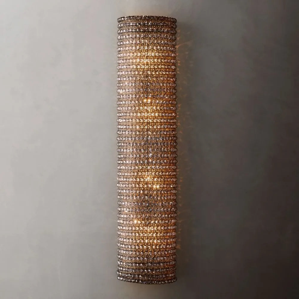 Halo Modern Somke Crystal Wall Sconce 36"H