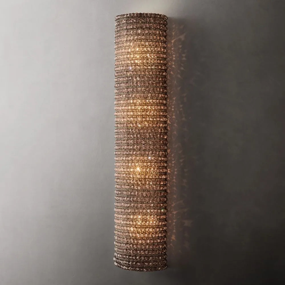 Halo Modern Somke Crystal Wall Sconce 36"H