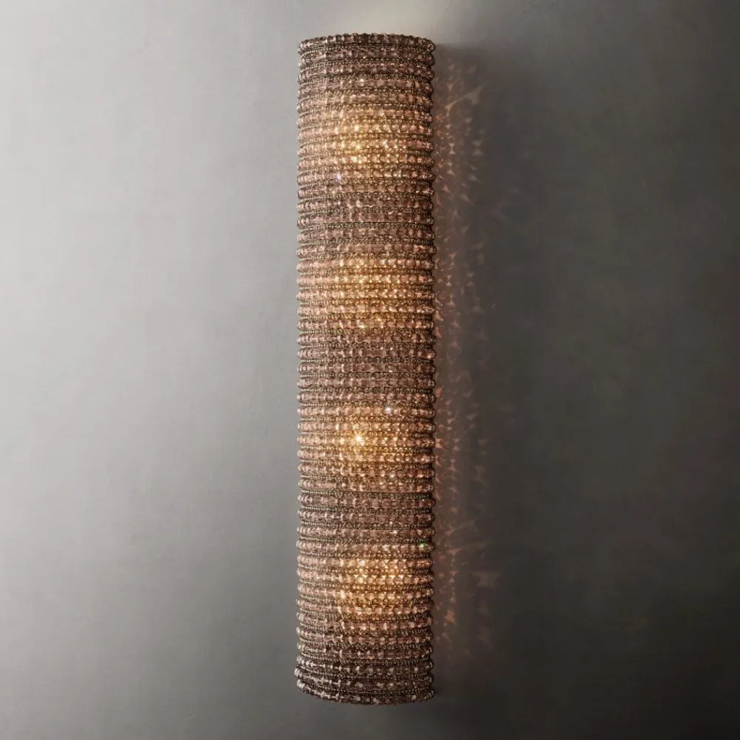 Halo Modern Somke Crystal Wall Sconce 36"H