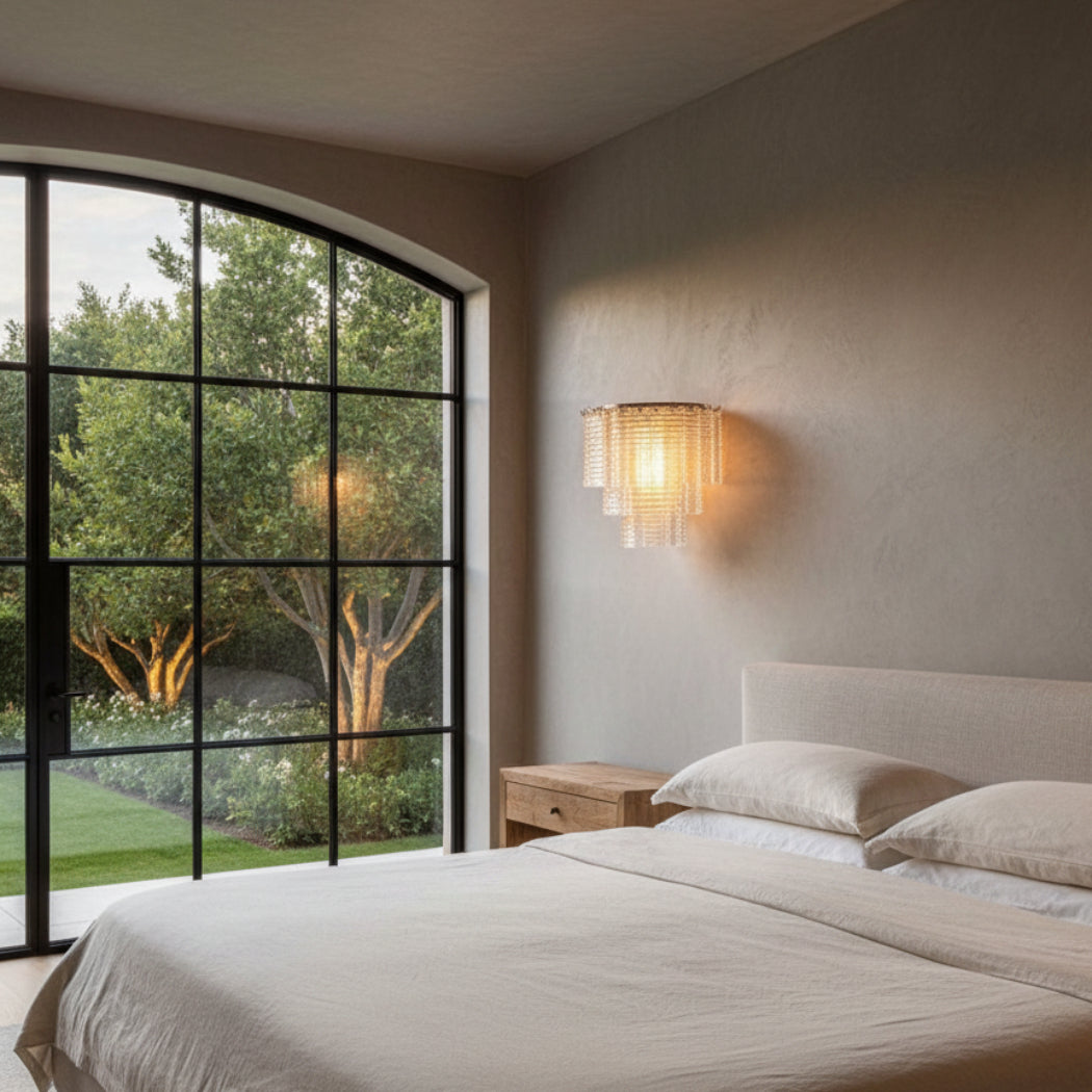 Sirene Clear/Smoke Glass Wall Sconce