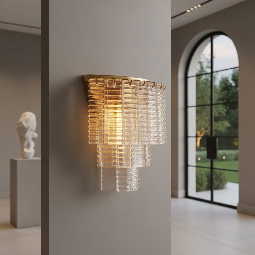 Sirene Clear Glass Wall Sconce
