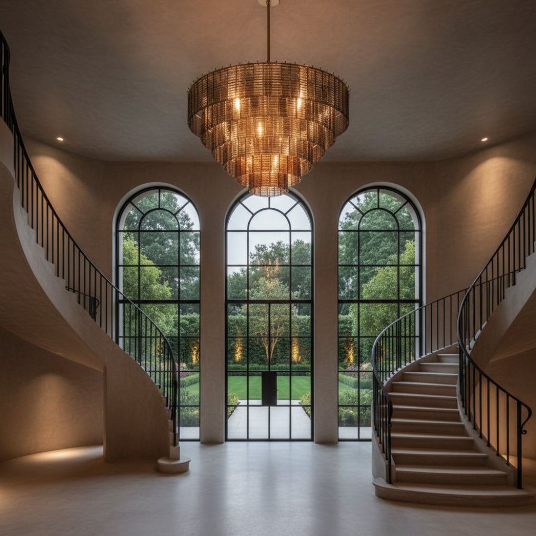Sirene Clear/Smoke Glass Round Chandelier 41”
