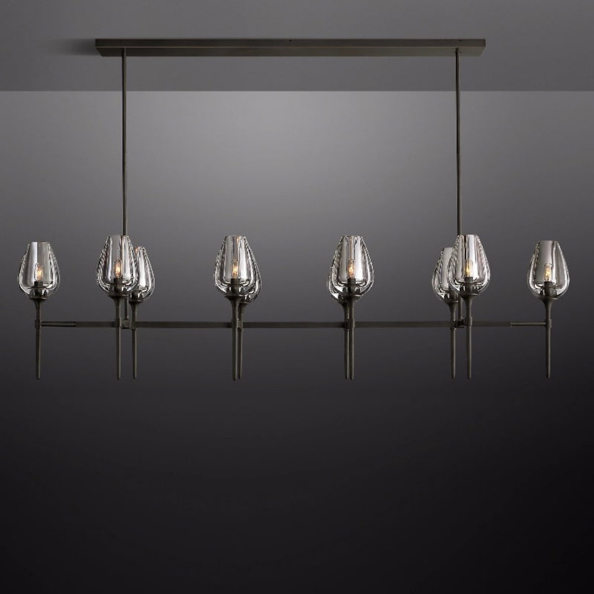 Tulip Modern Linear Chandelier 65"