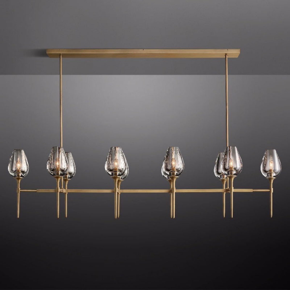 Tulip Modern Linear Chandelier 65"