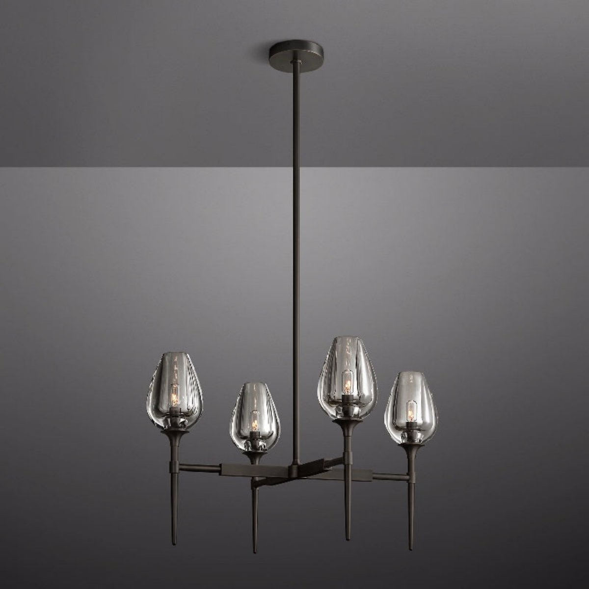 Tulip Modern Round Living Room Chandelier 27"