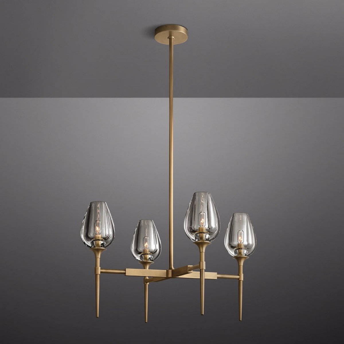 Tulip Modern Round Living Room Chandelier 27"