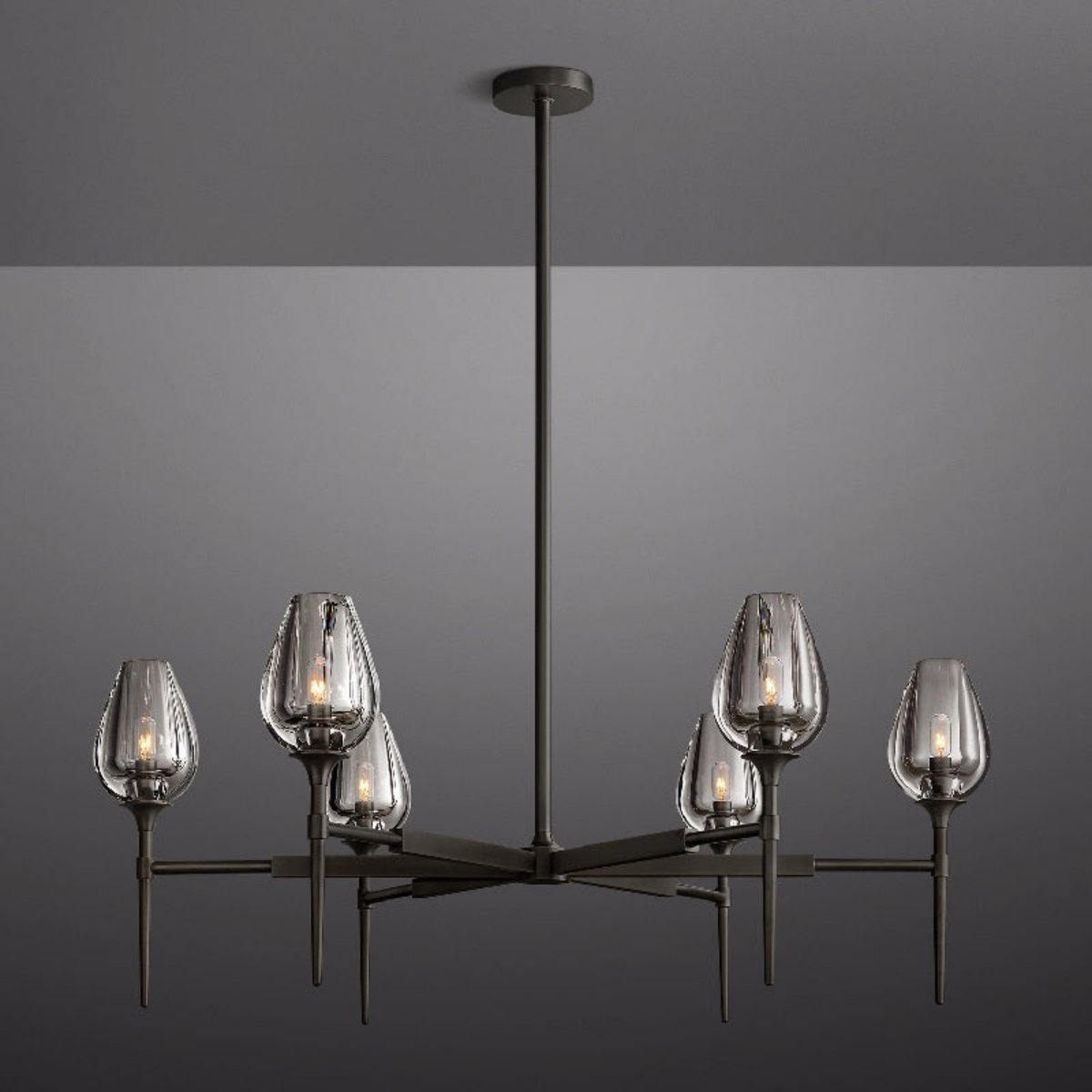 Tulip Modern Round Living Room Chandelier 42"