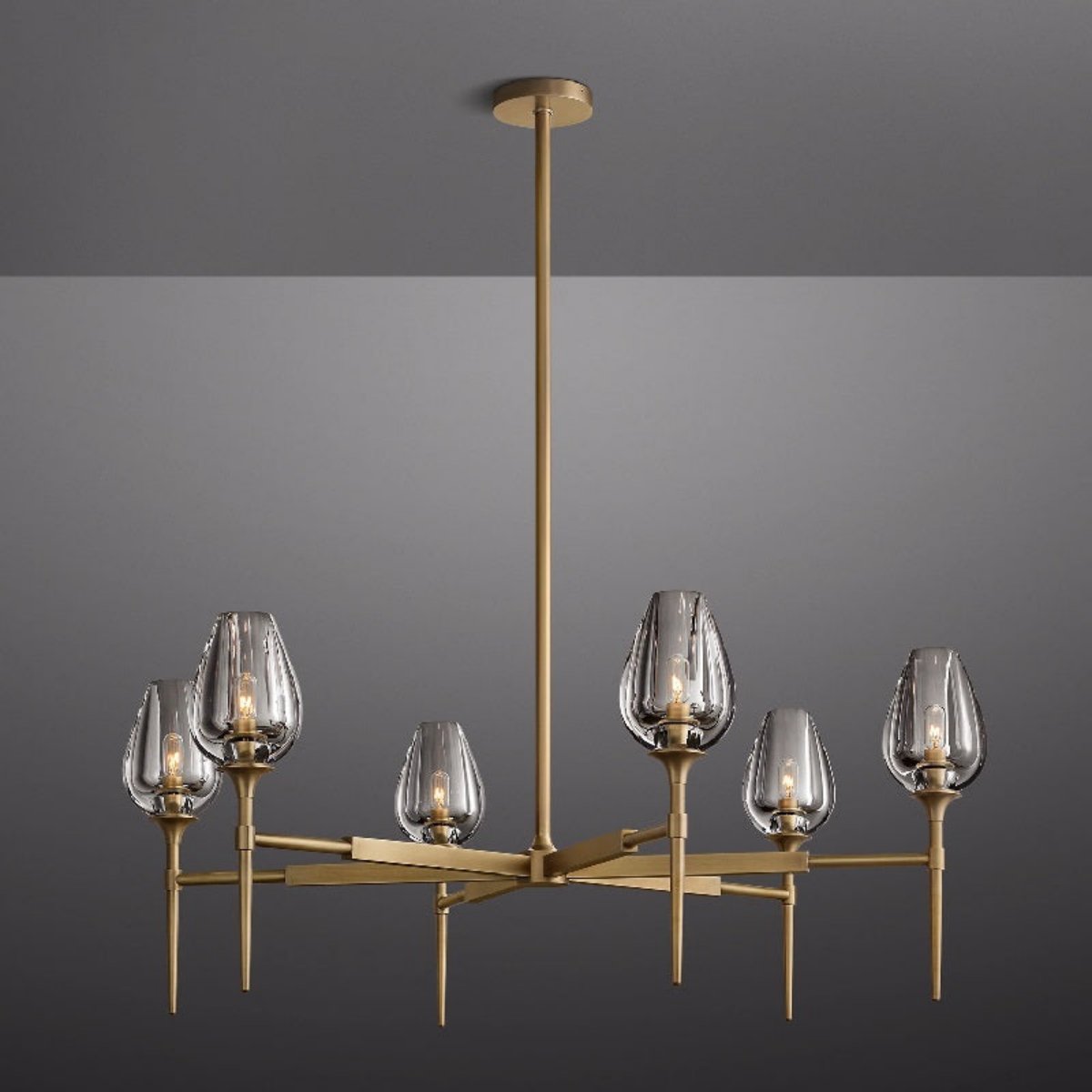 Tulip Modern Round Living Room Chandelier 42"