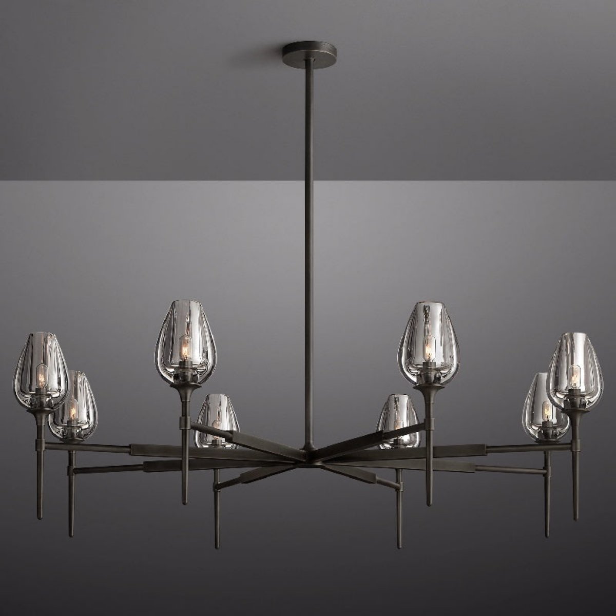 Tulip Modern Round Living Room Chandelier 54"
