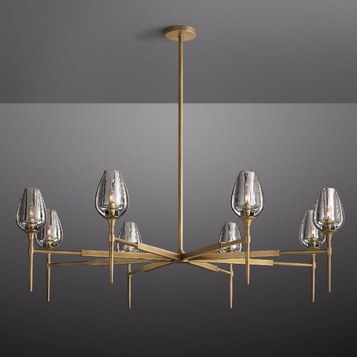 Tulip Modern Round Living Room Chandelier 54"