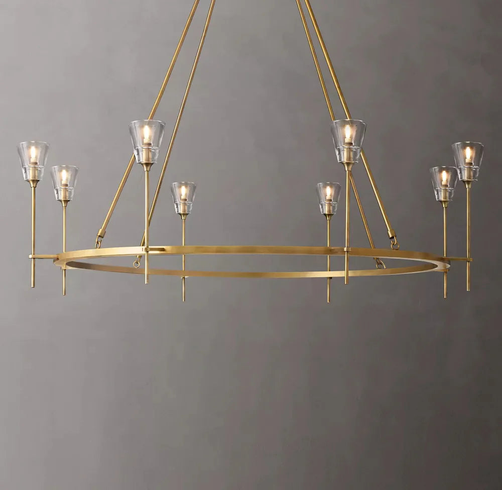 Torche De Verre Modern Round Chandelier 58"