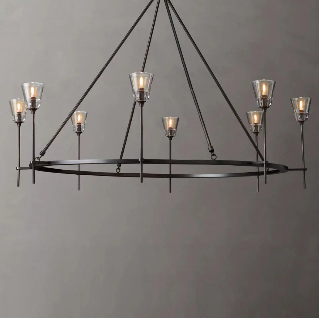 Torche De Verre Modern Round Chandelier 58"