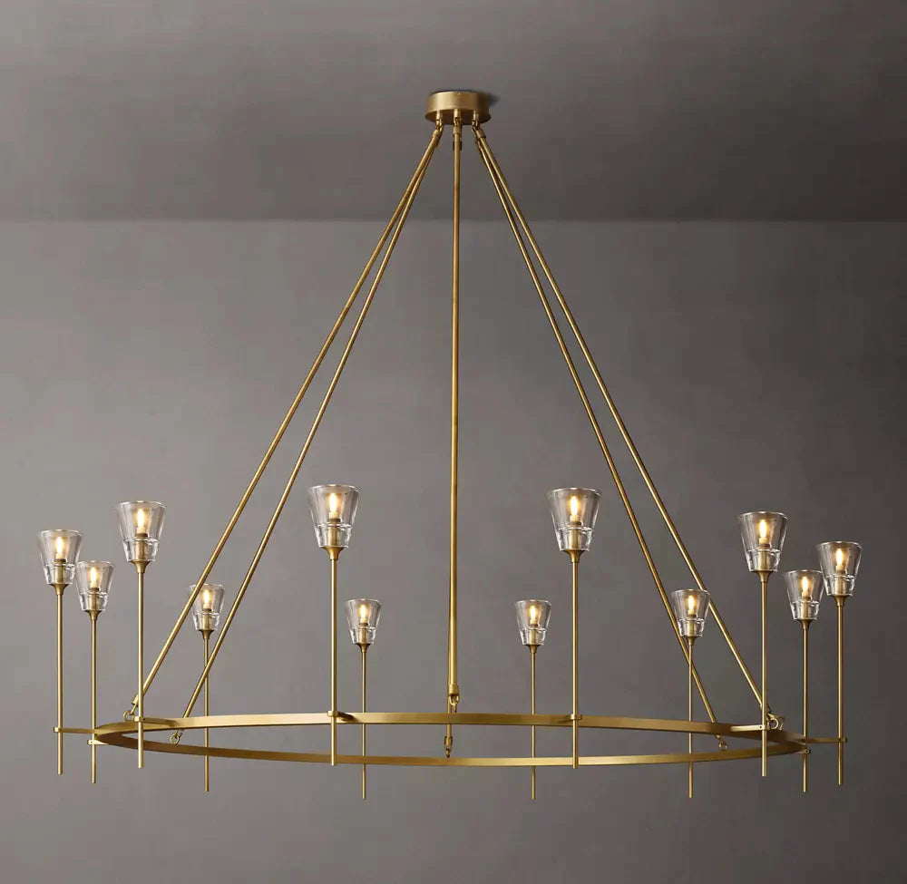 Torche De Verre Modern Round Chandelier 70"