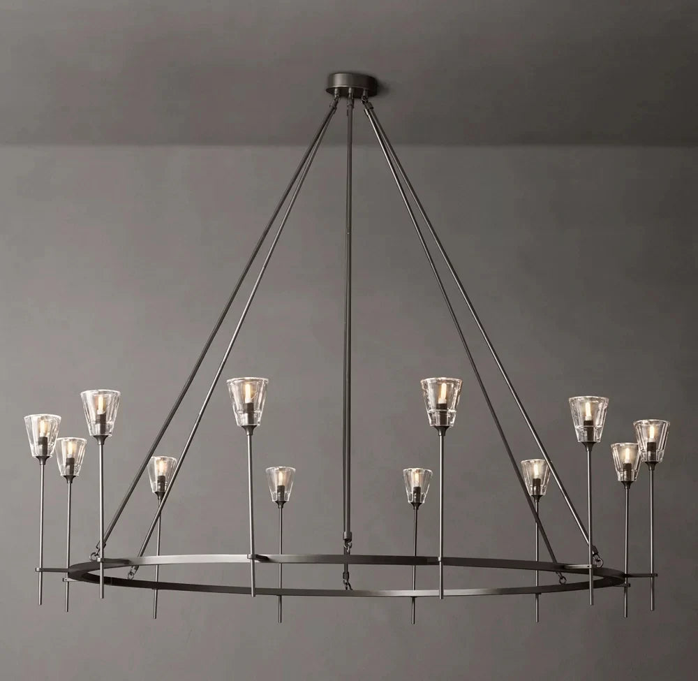Torche De Verre Modern Round Chandelier 70"