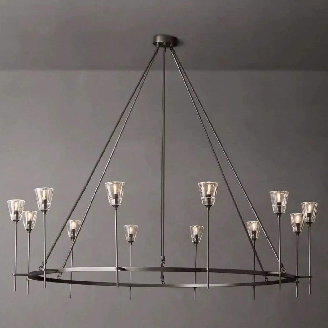 Torche De Verre Modern Round Chandelier 70"