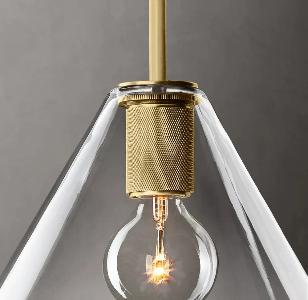 Machinist Modern Shade Glass Pendant Light 14”