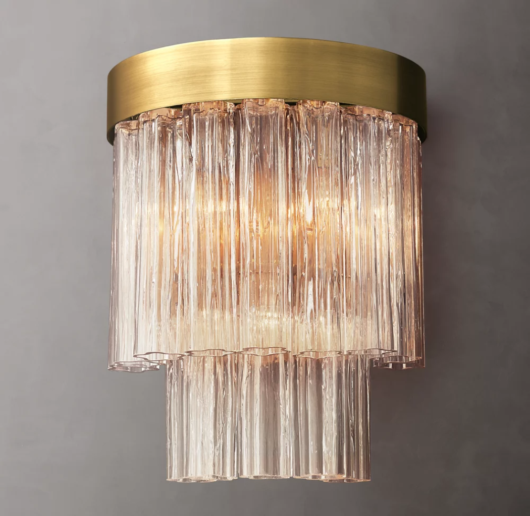 Caesar Modern Glass Tube Wall Sconce