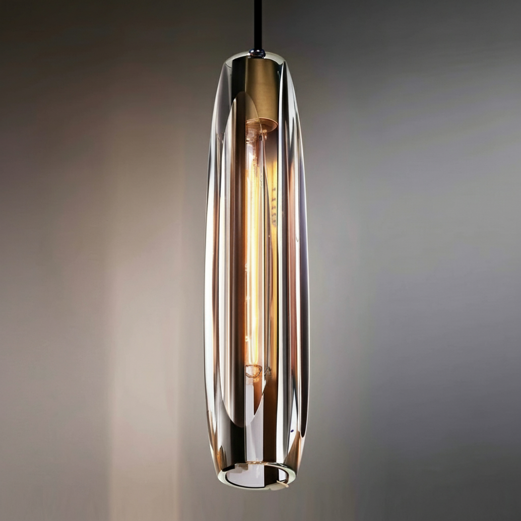 Conical crystal pendant