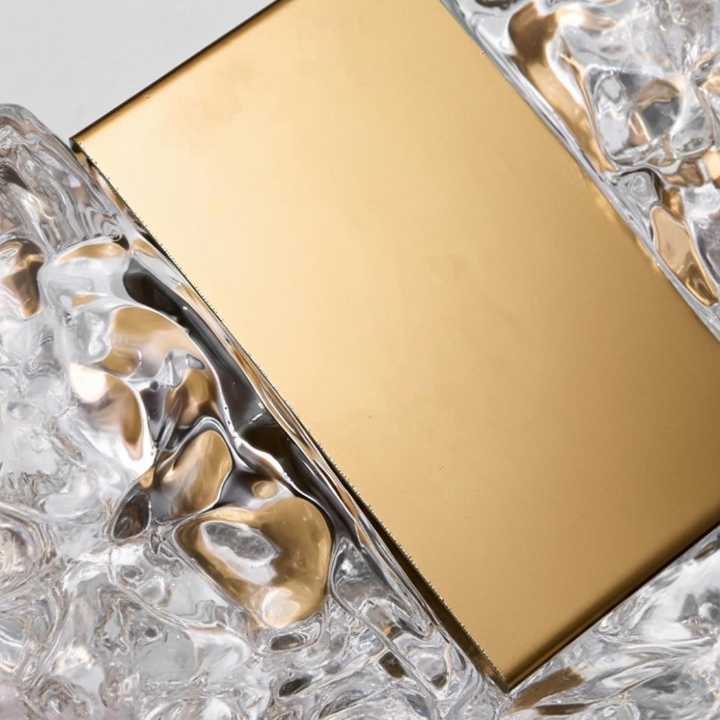 Natural crystal wall lamp