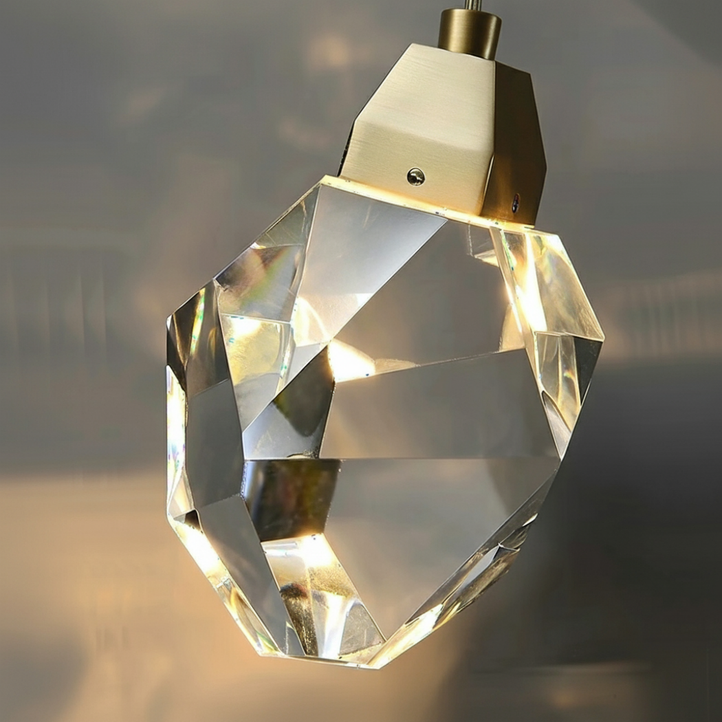 Faceted Crystal Prism Wall Lamp