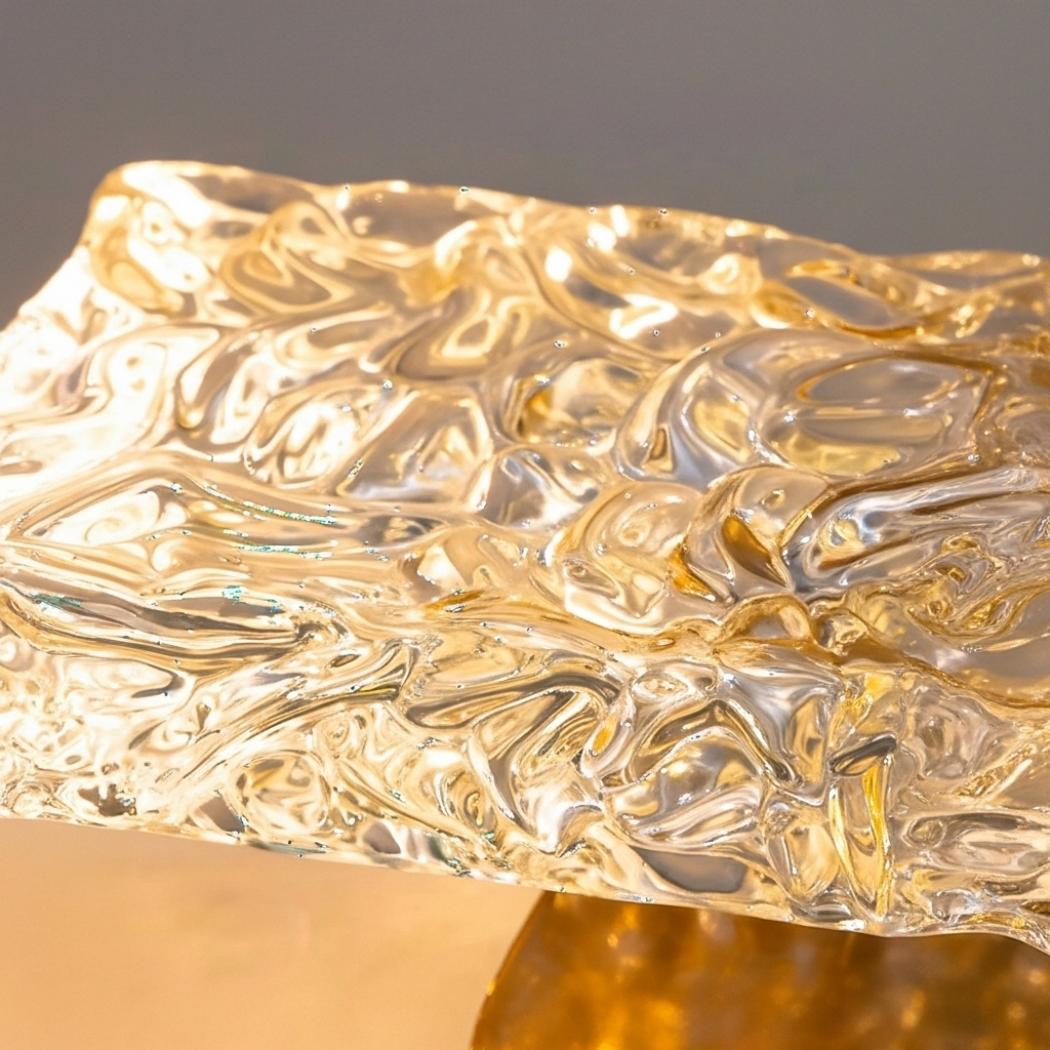Natural crystal wall lamp