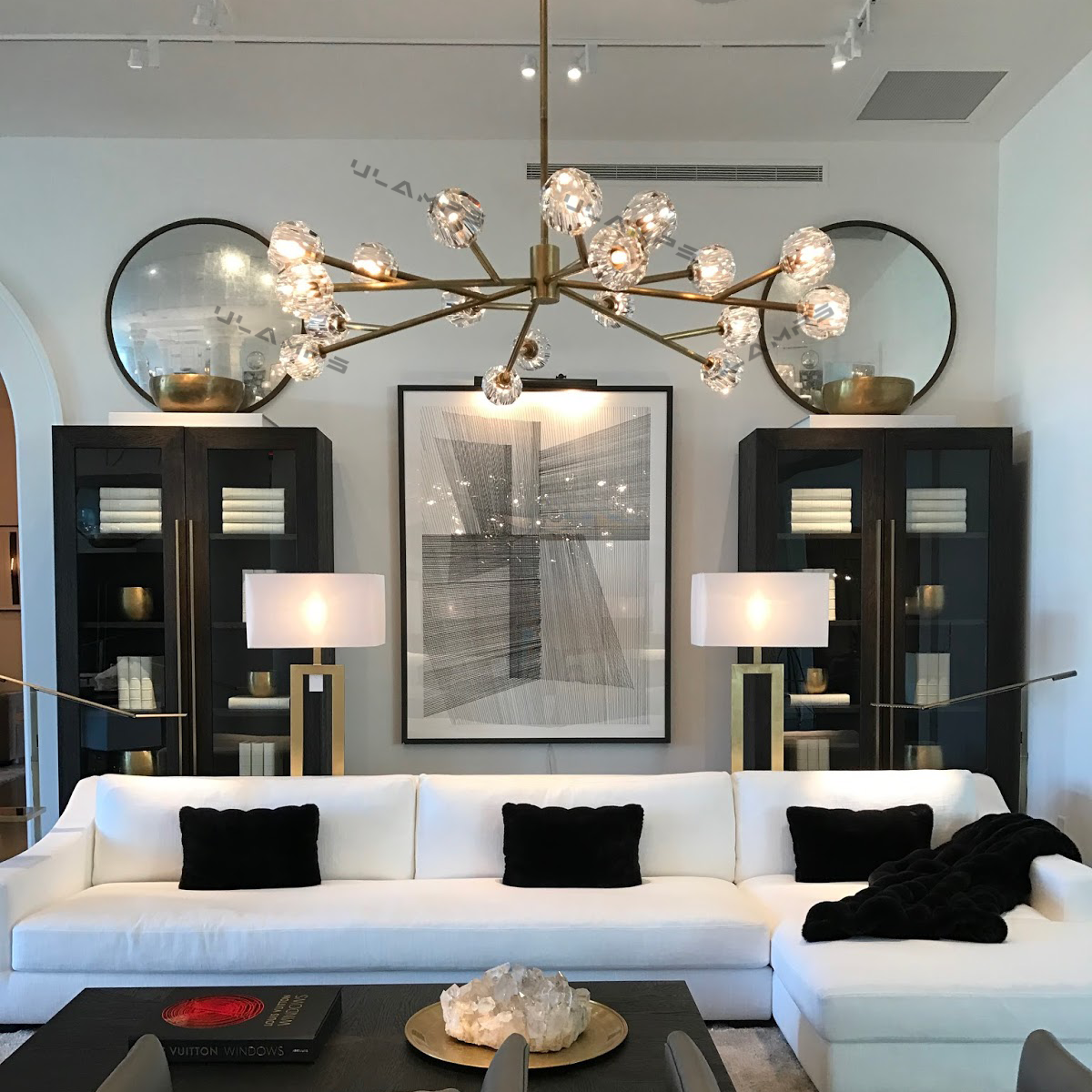 Boule De Modern Clear Round Chandelier 60"