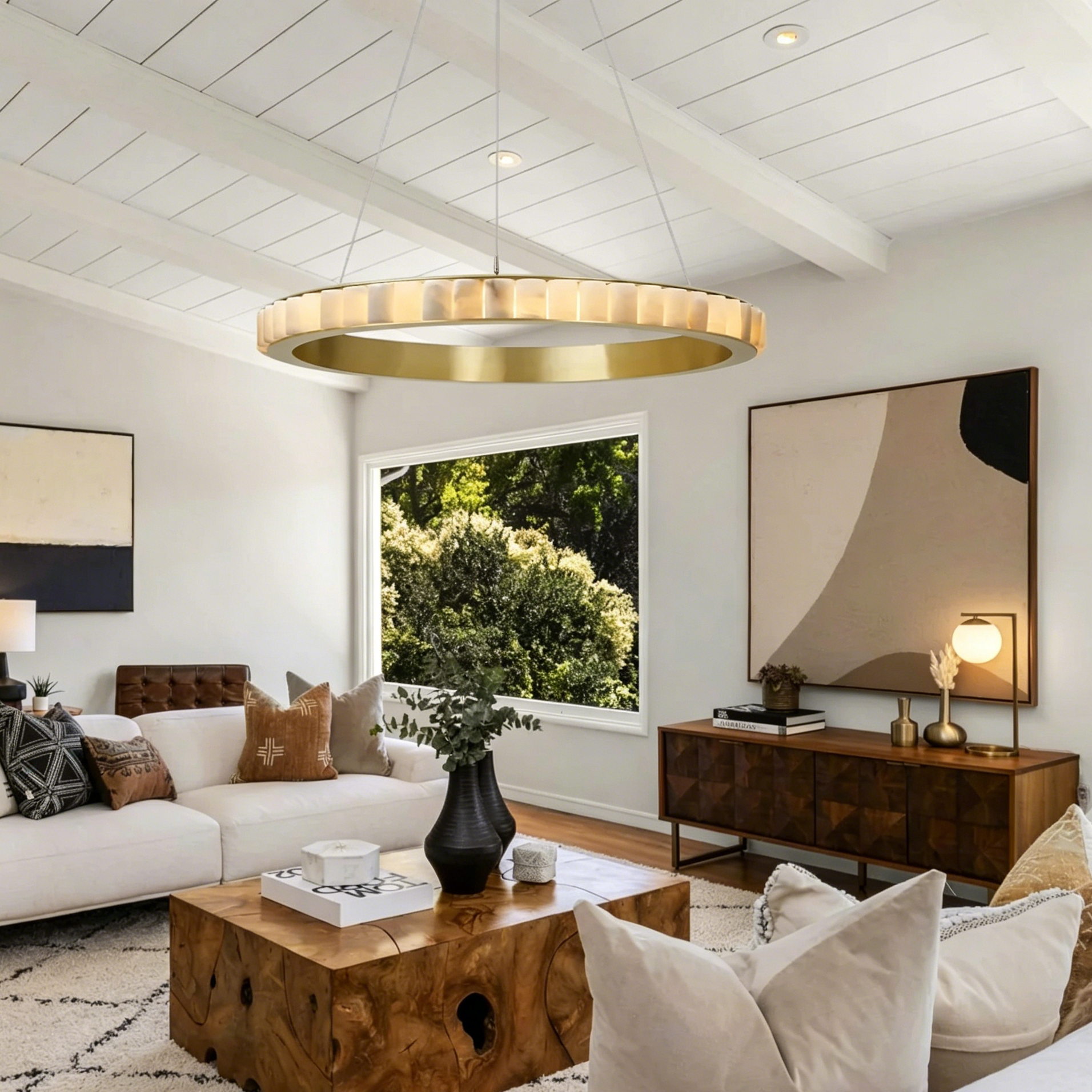 Modern Avalon Alabaster Chandelier