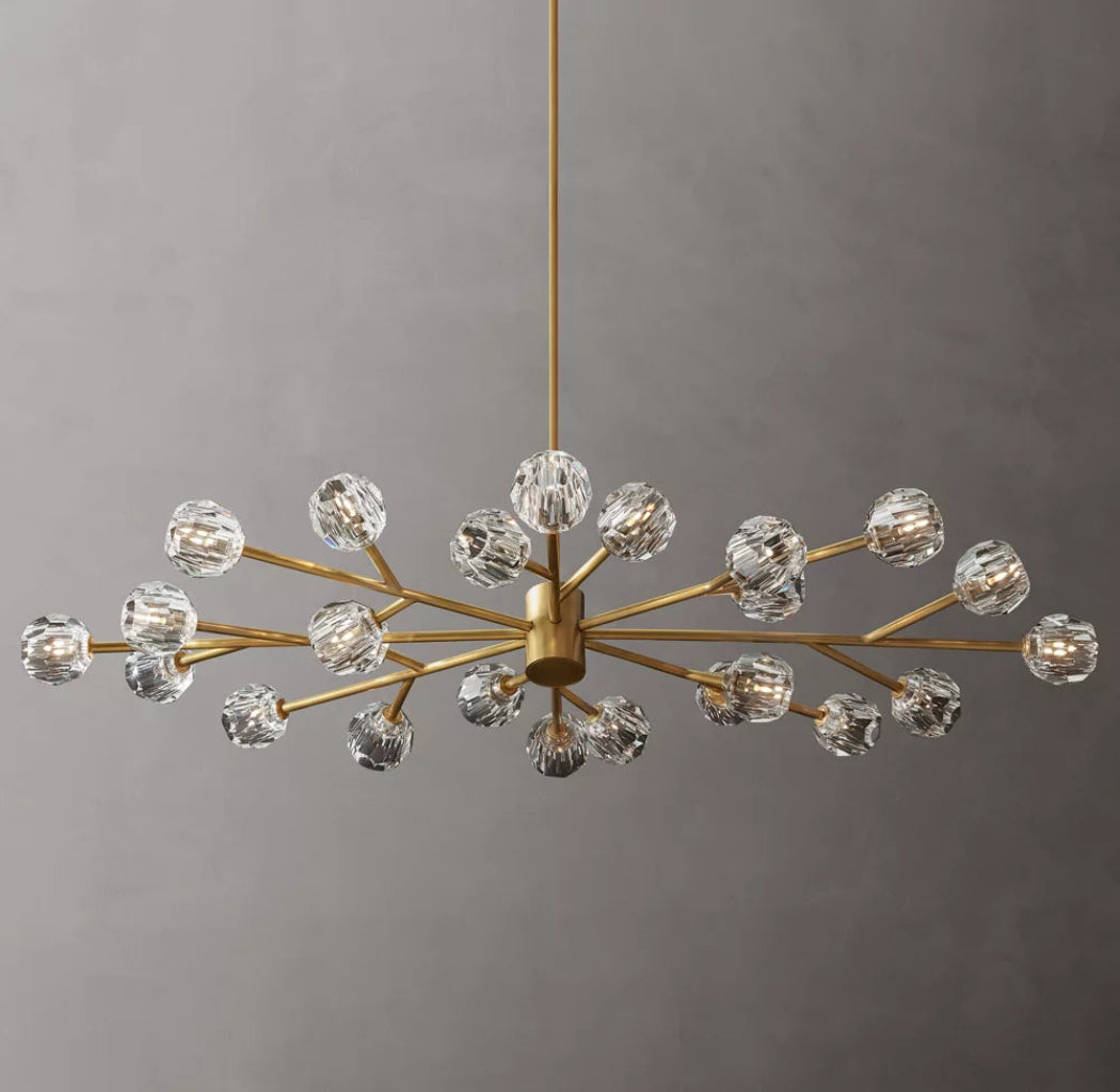Boule De Modern Clear Round Chandelier 72"