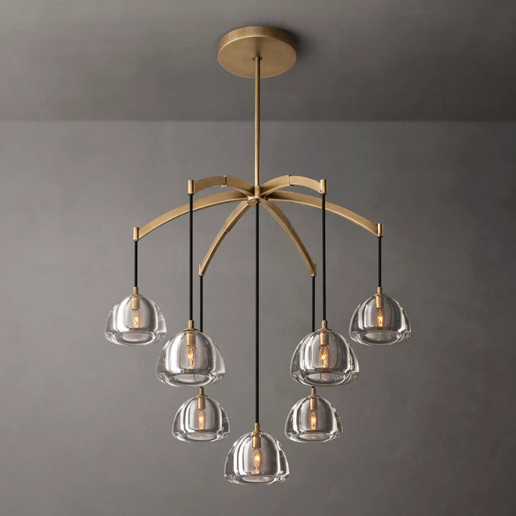 Hemispheres Modern Round Chandelier 36″