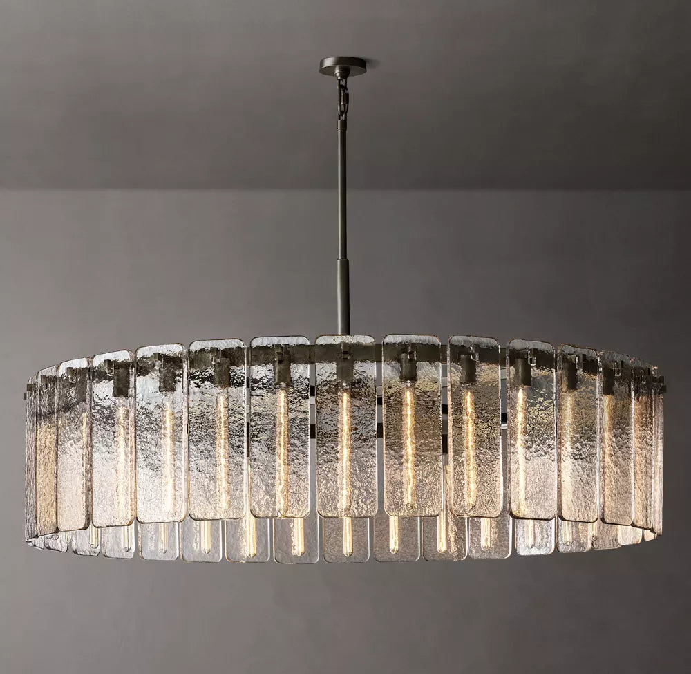 Calamette Modern Glass Round Chandelier 60"