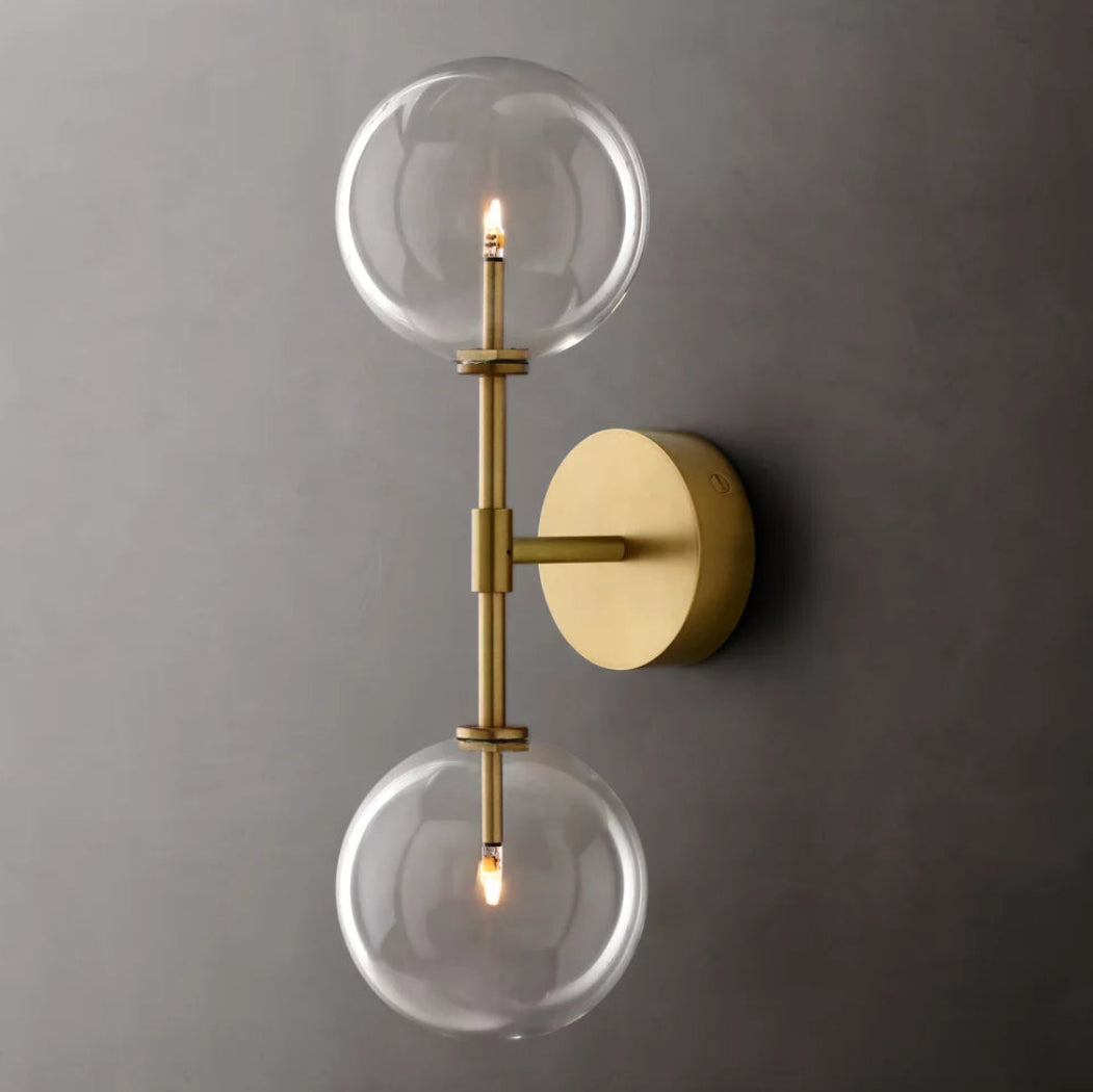 Sierra Glass Globe Linear Sconce