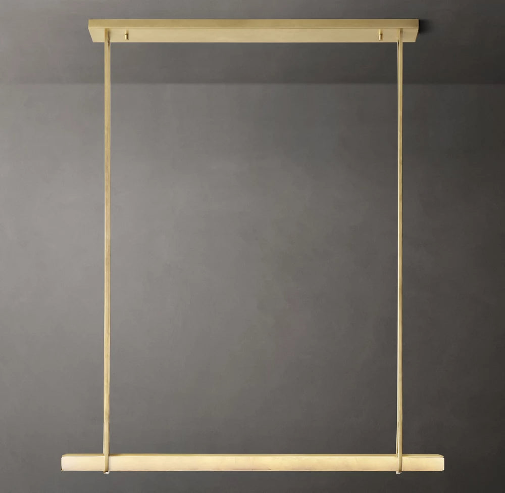 Audubons Modern Alabaster Single Bar Linear Chandelier