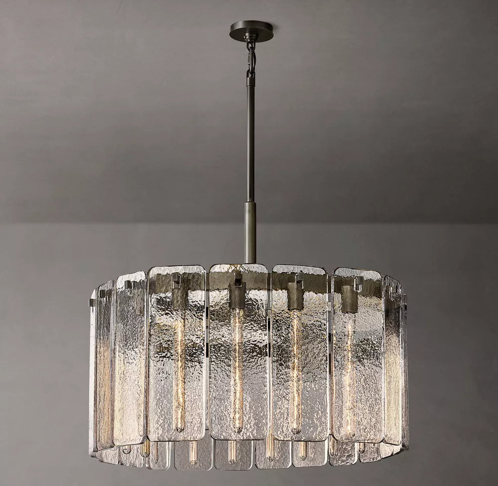 Calamette Modern Glass Round Chandelier 36"