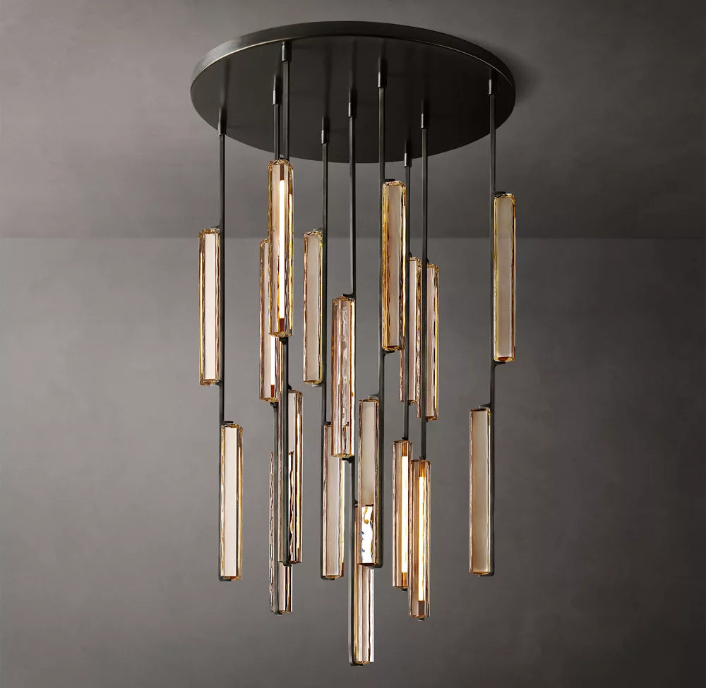 Audubon Modern Crystal Round Chandelier 40"
