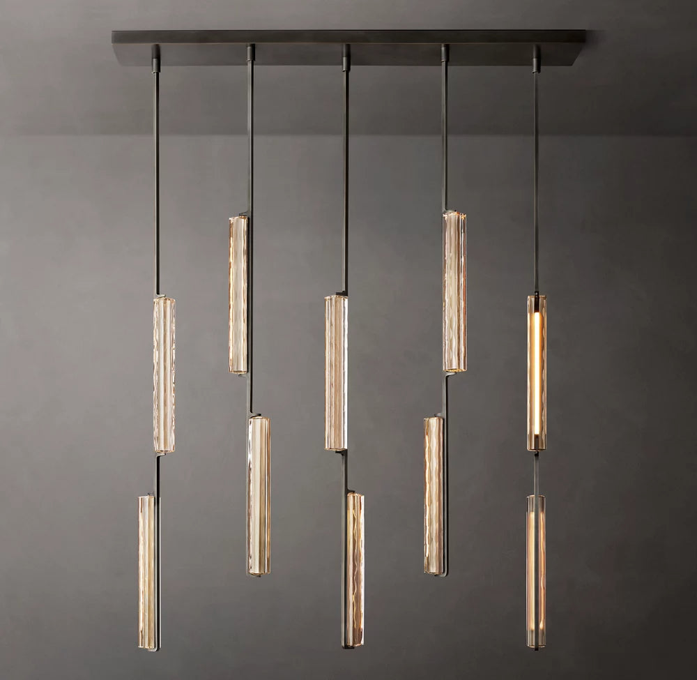 Audubon Modern Crystal Linear Chandelier
