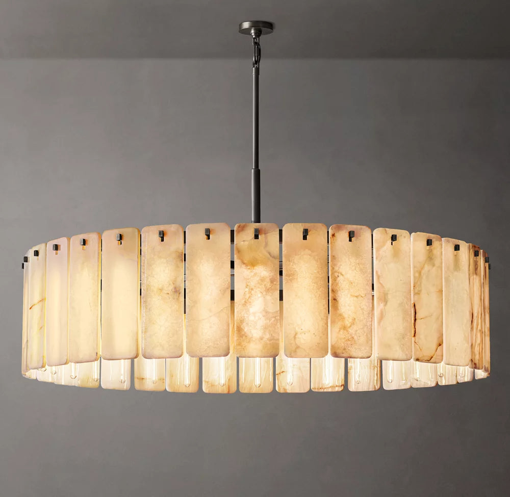 Calamette Modern Onyx Round Chandelier 60"