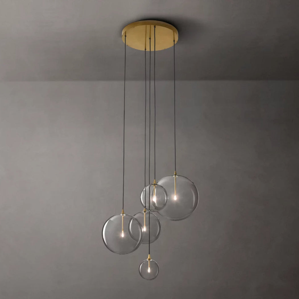 Sierra Glass Globe Cluster Chandelier 28”