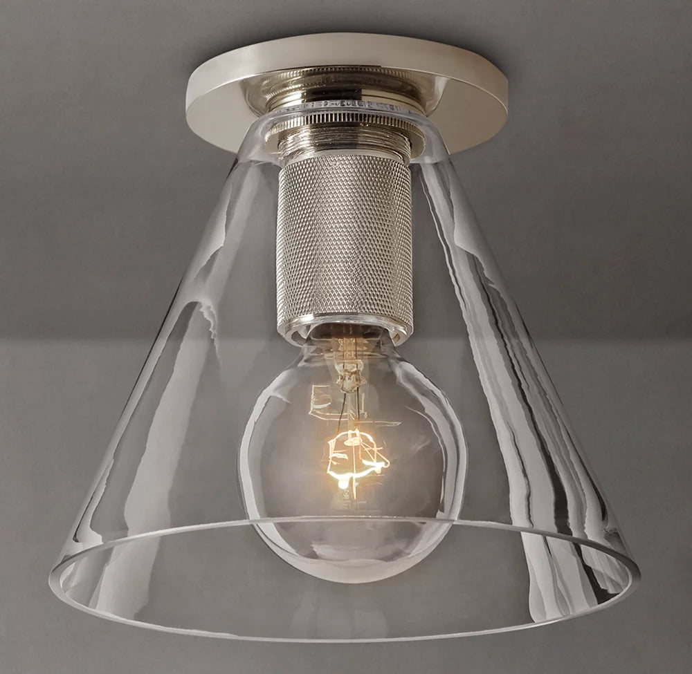 Machinist Funnel Shade Flushmount