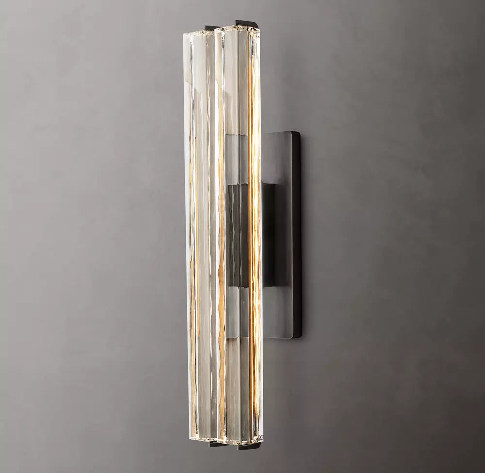 Audubon Modern Crystal Double Sconce 15"