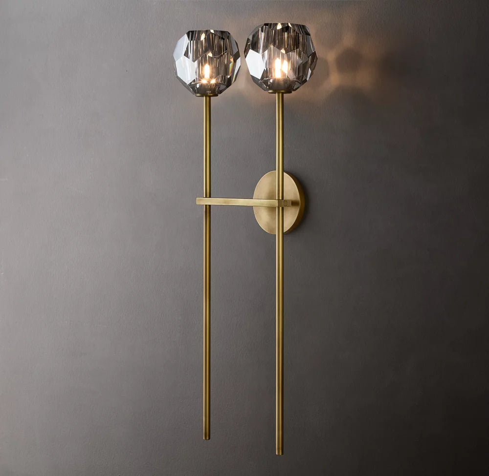Boule De Modern Double Smoke Wall Sconce