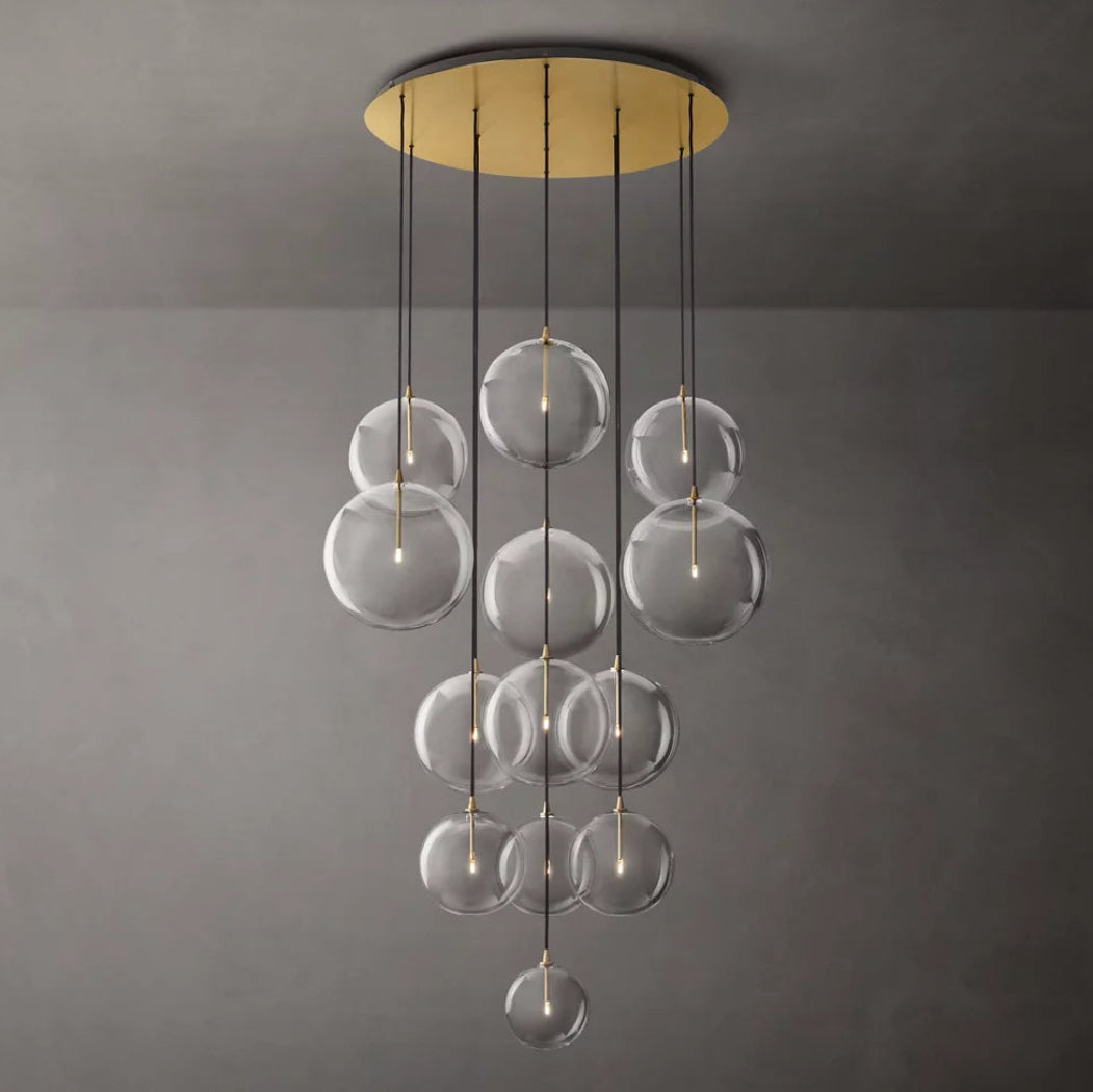 Sierra Glass Globe Cluster Chandelier 44“
