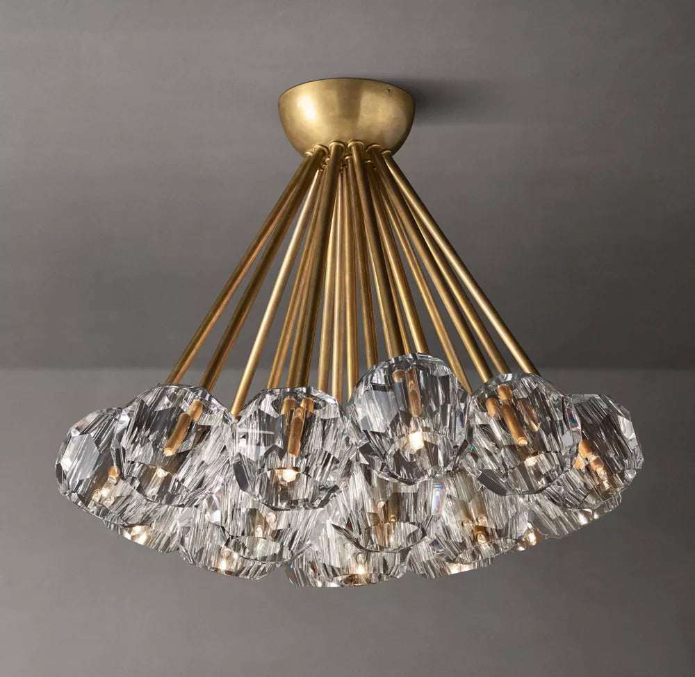 Boule De Modern Clear Flushmount 24"